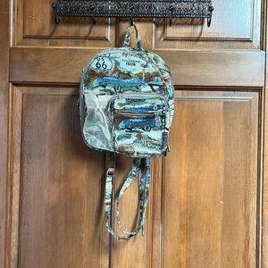 ROUTE 66 Tapestry Backpack Purse